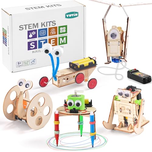 STEM Kits for Kids Ages 8-10-12, Robot Building Crafts Kit for Boys Age 6-8, Wood Science Projects, 3D Wooden Puzzles, Woodworking Model Christmas - WoodArtSupply