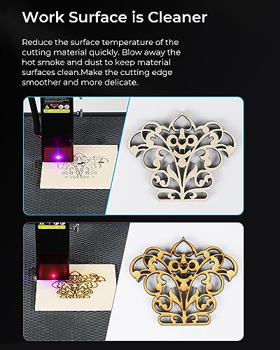 Creality Official Air Assist for CR-Laser Falcon 10W, 22 L/min Adjustable Air Assist Pump, for Laser Cutter and Engraver, Blow Away Smoke and Dust, Creality