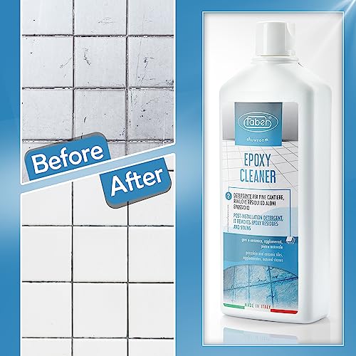 Faber Epoxy Remover – Epoxy Resin Haze Remover and Post Construction Cement Grout Cleaner to Renew Refresh & Restore Natural Shine of Porcelain Faber