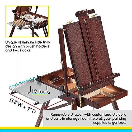 MEEDEN French Easel, Plein Air Easel, Art Easels for Painting Adult, Travel Easel, Easel Stand for Painting, Portable Artist Easel for Outdoor MEEDEN