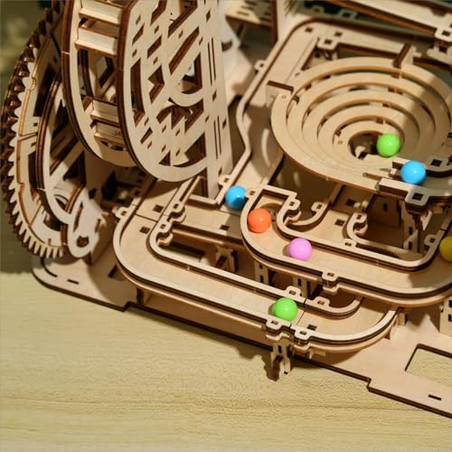 bennama 3D Wooden Puzzles Marble Run Set - Space Labyrinth Mechanical Model Kits with Motor, Brainteaser and Puzzle for Christmas/Birthday,Gifts for bennama