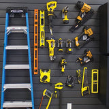 Proslat 88105 Heavy Duty PVC Slatwall Garage Organizer, 8-Feet by 4-Feet Section, 10 Panels, Charcoal (Dark Grey) PROSLAT