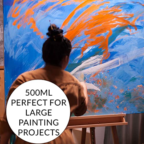 Acrylic Paint 500 ml Tub - Acrylic Paints with High Pigment and Long-Lasting Brilliant and Vibrant Colors Professional & Amateur Painting Jar Art ARTISTIK