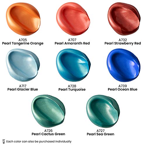 Arteza Metallic Acrylic Paint, Set of 8 Classic Elements Colors 4.06oz Tubes, Rich Pigments, Non Fading, Non Toxic Paints for Artists & Hobby ARTEZA