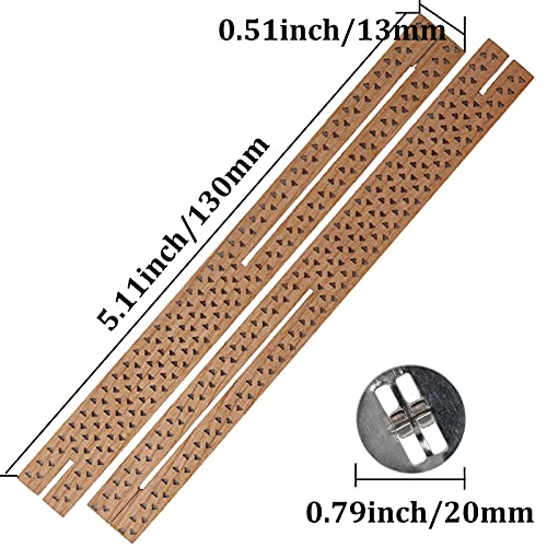BUENNUS 10 Set Wooden Candle Wicks Crackle Natural Cross Wood Wicks for Candle Making 5.1x0.5inch Hollow Wooden Wick with Metal Base Stand for Soy BUENNUS