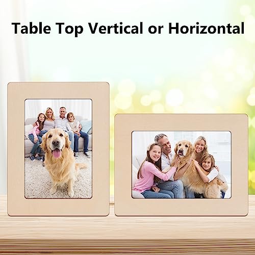 4 x 6 Picture Frames, 12 Pack Wooden Picture Frames, Small Picture Frame Unfinished Wood Photo Frames, Display Pictures Photo Frame Craft Frames Set