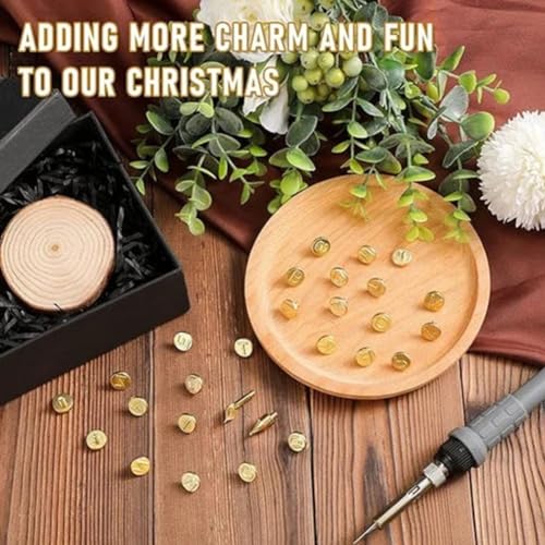 DIY Wood/Leather Burning Set, 26 Letters Copper Mold -DIY Wood Burning/Carving Set, Letter Soldering Iron DIY Tools, Letter Soldering Iron Stencils lagine