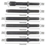 7 Pcs Air Hammer Rivet Bit Set, Dele 0.401 Shank Smoothing Pneumatic Air Rivet Hammer Tools Kit With Spring dele