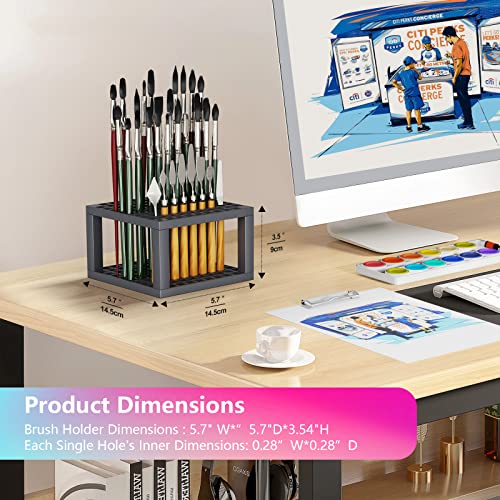 ARFETIGO 6 Layer Acrylic Paint Organizer&Paint Brush Holder Snap-on Design Easy Assembly Paint Storage Rack for Acrylic Craft Hobby Miniature Model ARFETIGO