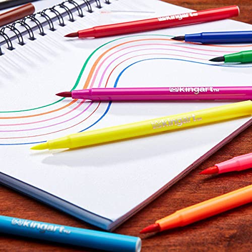 KINGART Watercolor Brush Markers, 36 Piece, Multicolor, 410-36 KINGART