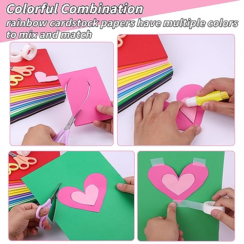 Colored Cardstock Bulk 300 sheets, 8.5” x 11” Cardstock Paper Set, 20 Assorted Colors Construction Paper,180 GSM Card Stock Printer Paper Oleitodh