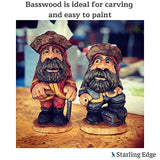 Basswood Blocks for Carving (8 Pieces - 1 1/4" x 1 1/4" x 5") - Wood Carving Kit with Unfinished Whittling Wood Blank Blocks STARLING EDGE