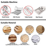 SpeTool Spoilboard Surfacing Router Bit, 1/2 inch Shank 2.5 inch Diameter, 4-Wings Planing bit for Wood Slab Flattening SpeTool