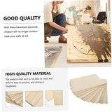 KALLORY 10pcs Board Wood Panels for Crafts Unfinished Wood Plaques Decorative Plywood Plywood Unpainted Wood Ornament Thin Wood Hand Decor Pyrograph KALLORY