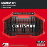 CRAFTSMAN V20 Wireless Portable Bluetooth Speaker, Tool Only (CMCR001B), Red Craftsman