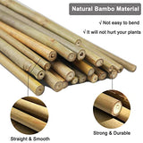 20 Pcs 18 Inch Natural Bamboo Plant Support Stakes for Indoor Plants, Bamboo Sticks Poles Garden Bamboo Stakes for Potted Plants, Tomato, Beans Yowlieu