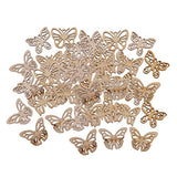 50pcs Wood Butterfly Embellishment Slices Cutout Crafts for Card Making Scrapbooking DIY Wood Art Wedding Decorations FRECI