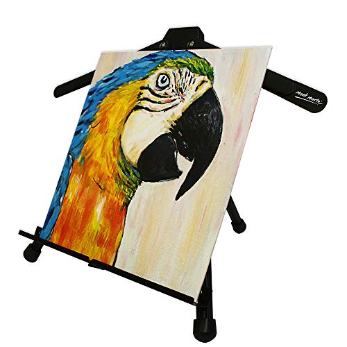 Mont Marte Signature Tabletop Easel with Wings, Holds Canvases up to 20in (50cm) in Height, Angle Adjustment, Includes Carry Bag - WoodArtSupply