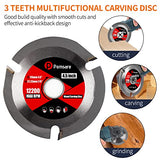 Pomsare Upgraded Wood Carving Disc Grinding Wheel, Angle Grinder Attchments Wood Shaping Disc Cutting Wheel, Grinder Wood Carving Tools for Angle Pomsare