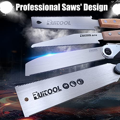 RUITOOL Japanese Hand Saw 6 Inch Pull Saw SK5-Steel Flexible Blade 14TPI Flush Cut Trim Saw Wood Saw Wood Handle for Woodworking Hand Tools - WoodArtSupply