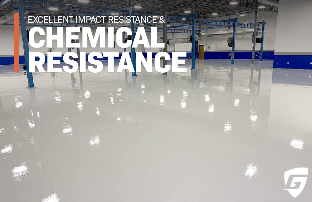 Ghostshield Epoxy Max 100-3 Gallon Kit -100% Solids Epoxy Floor Kit: Epoxy Resin Coating for Garage Floors and Warehouse Floors - Covers up to Ghostshield