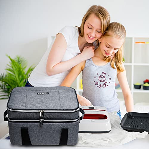 MYBAGZING Double-Layer Carrying Case for Cricut EasyPress 2 12x10 and 9"x9" Cricut Heat Press Machine, Htvront Heat Press, Cricut Heat Press 3 Bag MYBAGZING
