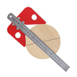 Center Finder Line Gauge Square Center Scribe Carpenter Woodworking Ruler 45 Degrees Angle Line Caliber Marking Ruler Wood Measuring Scribe Tool DHODNQP