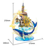 MU 3D Palace Metal Puzzles for Adults Starlit Amusement Park, DIY Model Kits Block Building Landscape Architecture Jigsaw, Birthday New Year Gift MU