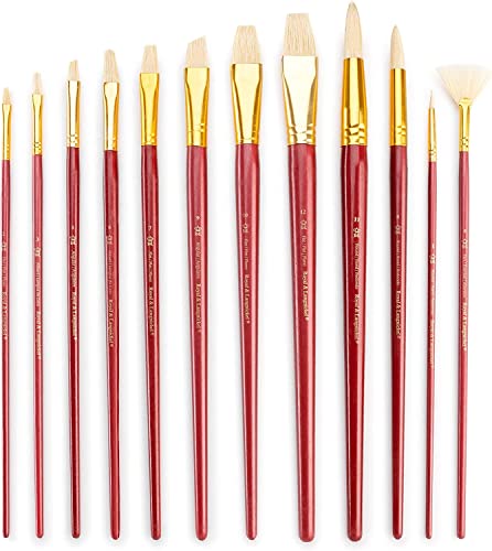 Royal Brush Manufacturing Royal and Langnickel Zip N' Close 12-Piece Brush Set, Firm White Bristle - WoodArtSupply