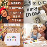 Collabell Natural Wood Slices, Wooden Arts and Crafts Kits for Kids Adults, 20PCS Unfinished Wood Slices Painting kit with Letter Numbers Xmas Collabell