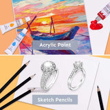 85 Piece Deluxe Wooden Art Supplies, Art Kit with Easel and Acrylic Pad, Art Set for Teens, Adults and Artist Beginners, Creative Gift Box with Color More