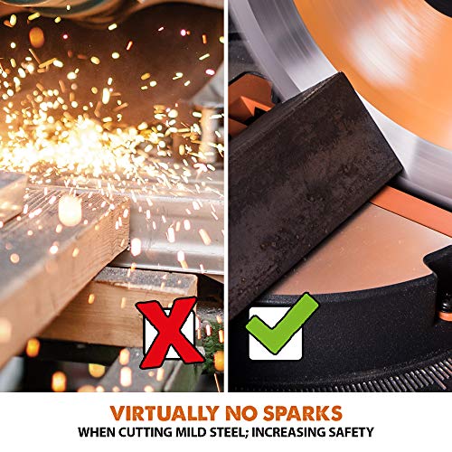 Evolution Power Tools R255SMS+ PLUS 10-Inch Sliding Miter Saw Plus Multi-Material Multi-Purpose Cutting Cuts Metal, Plastic, Wood & More 0˚ - 45˚ Evolution