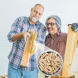 Sukh 300Pcs Wooden Dowel Pins - Wooden Dowels Fluted Wood Dowel Pins with 1/4，5/16 and 3/8-inch for Joining in Furniture, Cabinets and Other Sukh