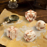 4 Pack Wooden Puzzle Games Brain Teasers Toy- 3D Puzzles for Teens and Adults - Wooden Logic Puzzle Wood Snake Cube Magic Cube Magic Ball Brain Rich Boxer