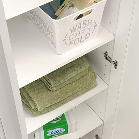 Sauder HomePlus Storage Pantry cabinets, L: 23.31" x W: 17.01" x H: 70.91", Soft White finish Sauder