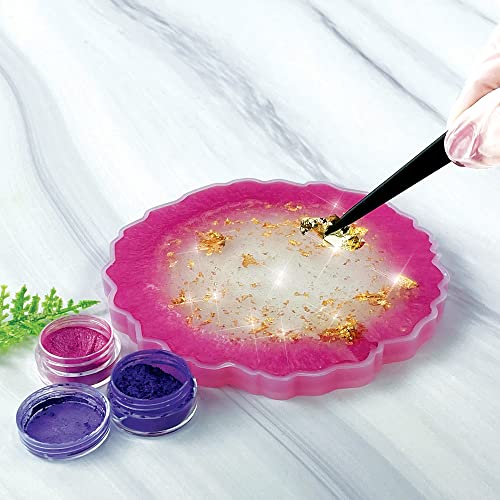 ArtSkills Epoxy Resin Kit for Beginners, Clear Craft Resin Art Kit with Silicone Coaster Mold, Alcohol Inks, Mica Powder & Accessories, 27 pc ArtSkills