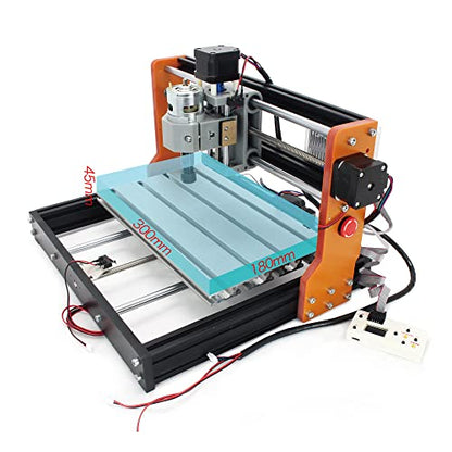 CNCTOPBAOS Upgrade 3018 Pro CNC Router Kit,with GRBL Offline Controller,with 3 Axis Limit Switches,Emergency Stop,3018-PRO DIY Mini Desktop Cutting