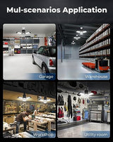 toberich LED Garage Light Bulb, 8000LM Shop Lights with 3+1 Deformable Panels, 6500K Screw in Ceiling Lights for Garage, Workshop, Workbench, toberich