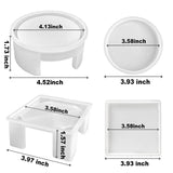 RESINWORLD Large Tray Mold with Handles + Upgrade 10 pcs Silicone Coaster Molds Kit Storage Box Mold for Resin Casting ResinWorld