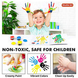 Shuttle Art Washable Finger Paint, 44 Pack Kids Paint Set with 36 Colors Toddler Paints(30ml, 1oz) for Toddlers, Paint Brushes, Finger Paint Paper Shuttle Art