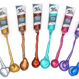 MONT MARTE Premium Metallic Acrylic Paint Set, 8 x 1.02oz (36ml) Tubes, 8 Colors, Suitable for Most Surfaces Including Canvas, Card, Paper and Wood MONT MARTE