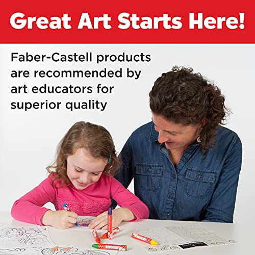 Faber-Castell Beeswax Crayons in Durable Storage Case, 24 Vibrant Colors Faber-Castell