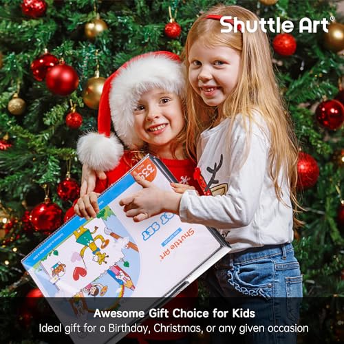 Shuttle Art 335 Piece Kids Art Set, Multi-Media Art Supplies, Gift Art Kit  with Trifold Easel, 2 Drawing Pads, 2 Coloring Books, Oil Pastels, Crayons
