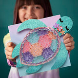 Craft-tastic — String Art Sea Turtle for 2 Fun Craft Projects — Sea Turtle and Hibiscus Flower — Ages 10+ Craft-tastic