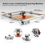 Aufero Laser 2 Laser Engraver, 5W Diode Short Focus Laser Engraver, Laser Engraving Machine for Wood/Leather, 15.7x15.7 inch Engraving Area, Aufero