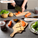 12 Pcs Thicken Bamboo Cutting Board Bulk 11x5 Inch Personalized Wood Chopping Board Customized Laser Engraving Serving Charcuterie Boards for Wedding AWIZOM