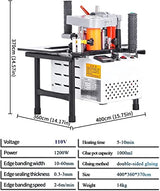 MSfullsea Woodworking Edge Bander Banding Machine Portable Edge Bander Curve Straight Edge Banding Machine Adjustable Speed 5-10m/min 110V Msfullsea