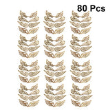 Abaodam 80pcs Angel Wing Unfinished Wooden Cutout DIY Craft Accessories for Birthday Wedding Home Decoration Abaodam