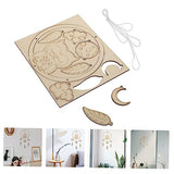 DECHOUS 2 Pcs Wind Chime Ornament Baby Nursery Wood Cutout Wood Dream Catcher Dream Catcher Making Kit Baby Nursery Wood Hanging Dream Catchers DECHOUS