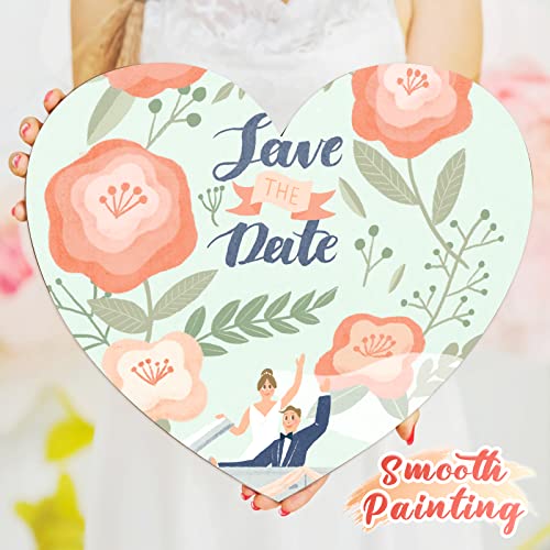 Wooden Hearts for Crafts, 10 Pack 12 Inch Blank Heart Cutout Unfinished Wood Hearts Slices Valentine's Heart Shaped Ornaments Door Hanger Decor for Boqin